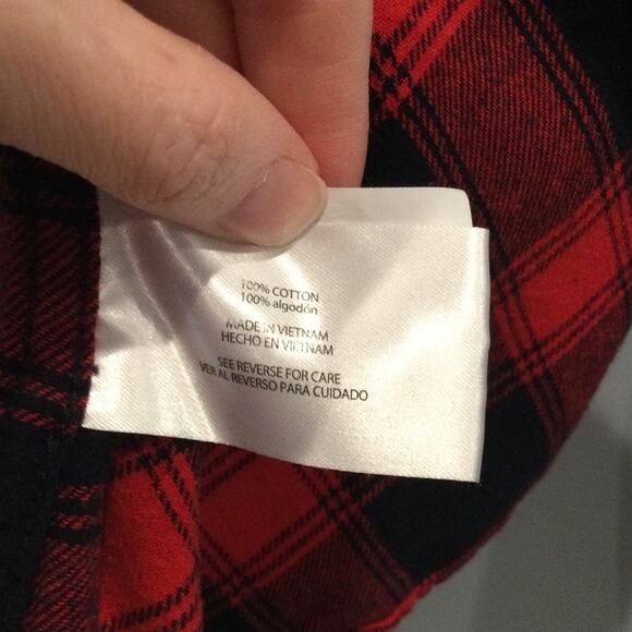 Vintage Woolrich Mens Flannel Button Up Shirt Size XL Red Buffalo Check Cabin - Picture 7 of 9